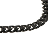 Maxbell Maxbell Large Stainless Steel Dog Cuban Link Collar Necklace Chain Black 16 inch
