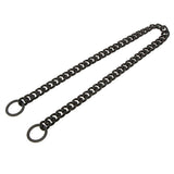 Maxbell Maxbell Large Stainless Steel Dog Cuban Link Collar Necklace Chain Black 16 inch