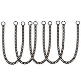 Maxbell Maxbell Large Stainless Steel Dog Cuban Link Collar Necklace Chain Black 16 inch