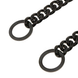 Maxbell Maxbell Large Stainless Steel Dog Cuban Link Collar Necklace Chain Black 20 inch