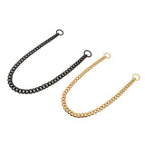 Maxbell Maxbell Large Stainless Steel Dog Cuban Link Collar Necklace Chain Black 20 inch