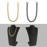 Maxbell Maxbell Large Stainless Steel Dog Cuban Link Collar Necklace Chain Black 20 inch