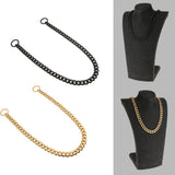 Maxbell Maxbell Large Stainless Steel Dog Cuban Link Collar Necklace Chain Black 20 inch
