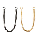 Maxbell Maxbell Large Stainless Steel Dog Cuban Link Collar Necklace Chain Black 20 inch