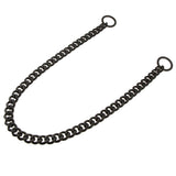 Maxbell Maxbell Large Stainless Steel Dog Cuban Link Collar Necklace Chain Black 20 inch