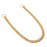 Maxbell Maxbell Large Stainless Steel Dog Cuban Link Collar Necklace Chain Gold 24 inch