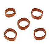 Maxbell 6x5 Pieces Leather Watch Strap Buckle Keeper Ring Holder Retainer 24mm Brown
