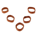 Maxbell 6x5 Pieces Leather Watch Strap Buckle Keeper Ring Holder Retainer 24mm Brown