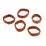 Maxbell 6x5 Pieces Leather Watch Strap Buckle Keeper Ring Holder Retainer 24mm Brown