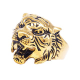 Maxbell Stainless Steel Ring Vintage Gothic Tribal Biker Tiger Head Band US Size13