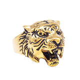 Maxbell Stainless Steel Ring Vintage Gothic Tribal Biker Tiger Head Band US Size13