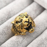 Maxbell Stainless Steel Ring Vintage Gothic Tribal Biker Tiger Head Band US Size13