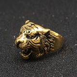 Maxbell Stainless Steel Ring Vintage Gothic Tribal Biker Tiger Head Band US Size13