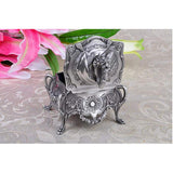 Maxbell Maxbell Vintage Classic Flower Sculpture Trinkets Chest Jewelry Box Organizer 10x9cm