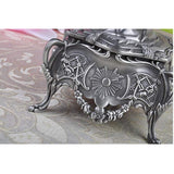 Maxbell Maxbell Vintage Classic Flower Sculpture Trinkets Chest Jewelry Box Organizer 10x9cm
