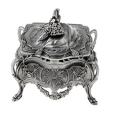 Maxbell Maxbell Vintage Classic Flower Sculpture Trinkets Chest Jewelry Box Organizer 10x9cm