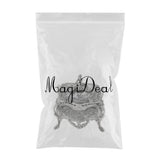 Maxbell Maxbell Vintage Classic Flower Sculpture Trinkets Chest Jewelry Box Organizer 10x9cm
