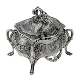 Maxbell Maxbell Vintage Classic Flower Sculpture Trinkets Chest Jewelry Box Organizer 10x9cm