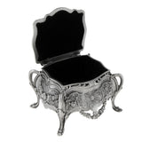 Maxbell Maxbell Vintage Classic Flower Sculpture Trinkets Chest Jewelry Box Organizer 10x9cm