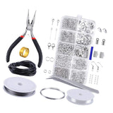 Maxbell 10 Grids/Box Jewelry Findings Starter Kit Jewellery Beading Making Repair Tools Set Pliers - Aladdin Shoppers