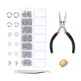 Maxbell 7 Grids Jewellery Findings Kit Lobster Clasps Jump Rings Plier DIY Jewelry Making - Aladdin Shoppers