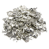 Maxbell 100 Pieces Mixed Antique Tibetan Silver Alloy Charms Pendants Bulk DIY Jewelry Findings Accessory Crafts, SUPER CUTE SHAPES - Aladdin Shoppers