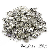 Maxbell 100 Pieces Mixed Antique Tibetan Silver Alloy Charms Pendants Bulk DIY Jewelry Findings Accessory Crafts, SUPER CUTE SHAPES - Aladdin Shoppers