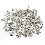 Maxbell 100 Pieces Mixed Antique Tibetan Silver Alloy Charms Pendants Bulk DIY Jewelry Findings Accessory Crafts, SUPER CUTE SHAPES - Aladdin Shoppers