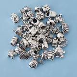 Maxbell 38 Pieces Mixed Tibetan Silver Alloy Large Hole Spacer Loose Beads Jewelry Making Beads for Beading Craft DIY Bracelets Necklaces Earring - Aladdin Shoppers