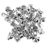 Maxbell 38 Pieces Mixed Tibetan Silver Alloy Large Hole Spacer Loose Beads Jewelry Making Beads for Beading Craft DIY Bracelets Necklaces Earring - Aladdin Shoppers