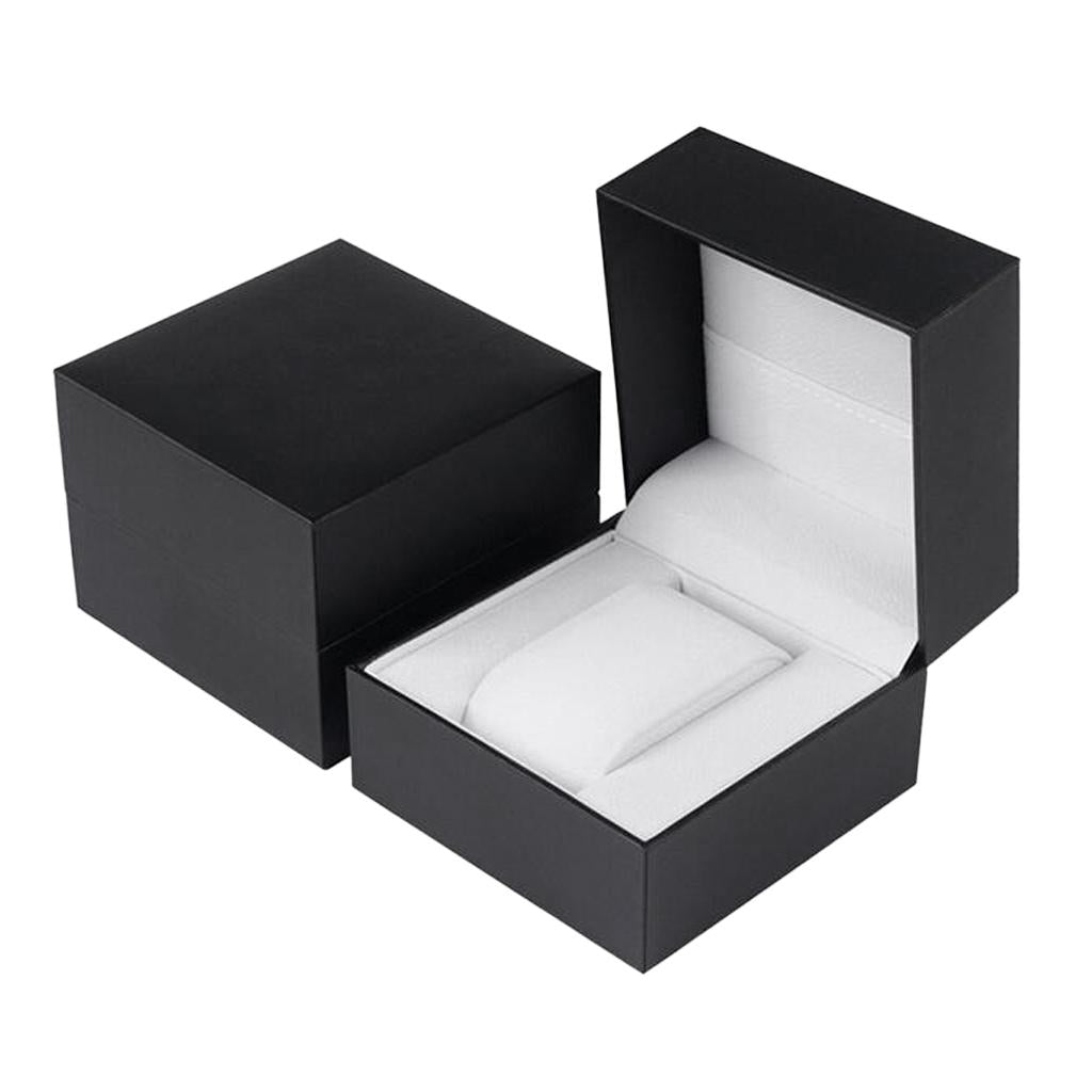 Maxbell Maxbell Black Plastic Single Slot Watch Bracelet Case Wristwatch Box Gift Organizer
