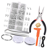 Maxbell Jewelry Making Findings and Repair Tools Kits Set with Crimp Beads Head Pins Open Jump Rings Earring Hooks Pinchs Lobster Clasps Screw Eye Pins - Aladdin Shoppers