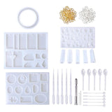 Maxbell Resin Casting Jewelry Molds Set Include 127Pcs Assorted Styles Silicone Mold