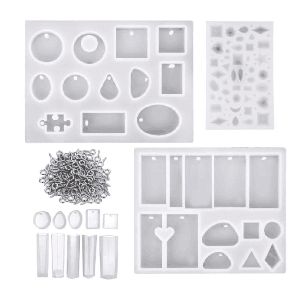 Maxbell Maxbell Assorted Styles Silicone Molds Set With Screw Eye Pin For Jewelry Making DIY
