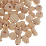 Maxbell 100g Natural Unfinished Wood Spacer Beads For Jewelry Making Craft Fashion DIY Craft Projects - Aladdin Shoppers