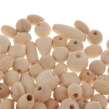 Maxbell 100g Natural Unfinished Wood Spacer Beads For Jewelry Making Craft Fashion DIY Craft Projects - Aladdin Shoppers