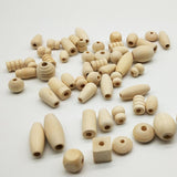 Maxbell 100g Natural Unfinished Wood Spacer Beads For Jewelry Making Craft Fashion DIY Craft Projects - Aladdin Shoppers