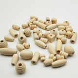 Maxbell 100g Natural Unfinished Wood Spacer Beads For Jewelry Making Craft Fashion DIY Craft Projects - Aladdin Shoppers