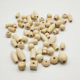 Maxbell 100g Natural Unfinished Wood Spacer Beads For Jewelry Making Craft Fashion DIY Craft Projects - Aladdin Shoppers