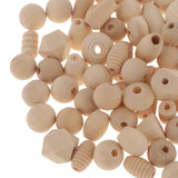 Maxbell 100g Natural Unfinished Wood Spacer Beads For Jewelry Making Craft Fashion DIY Craft Projects - Aladdin Shoppers