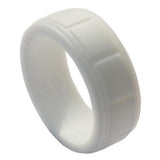 Maxbell 7 Piece 8mm Wide Flexible Rubber Silicone Wedding Finger Ring Band US Size10