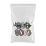 Maxbell 7 Piece 8mm Wide Flexible Rubber Silicone Wedding Finger Ring Band US Size10