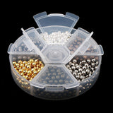 Maxbell About 948 Pieces Wholesale Alloy Metal Round Loose Bead 4mm DIY Necklace Bracelet Earring Spacer Findings Crafts - Aladdin Shoppers