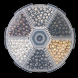 Maxbell About 948 Pieces Wholesale Alloy Metal Round Loose Bead 4mm DIY Necklace Bracelet Earring Spacer Findings Crafts - Aladdin Shoppers