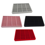 Maxbell 2xMen Women Bangle Bracelet Trays 40 Slot Compartment Box Showcase Gray