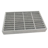 Maxbell 2xMen Women Bangle Bracelet Trays 40 Slot Compartment Box Showcase Gray