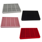 Maxbell 2xMen Women Bangle Bracelet Trays 40 Slot Compartment Box Showcase Gray