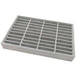 Maxbell 2xMen Women Bangle Bracelet Trays 40 Slot Compartment Box Showcase Gray