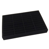 5xMen Women Bangle Bracelet Trays 40 Slot Compartment Box Showcase Black