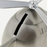 Silver Tone Cartoon Helicopter Piggy Bank Metal Money Box Coins Saving Box Home Decor Ornaments - Aladdin Shoppers